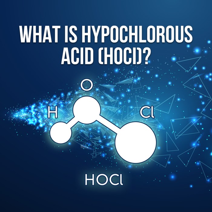 Hypochlorous acid and calcium hydroxide