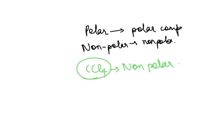 Which compound listed below will dissolve in carbon tetrachloride ccl4