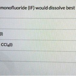 Which compound listed below will dissolve in carbon tetrachloride ccl4